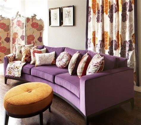 Living room with purple furniture and teal shag rug. Perfect Purple Couch! I need it so much!!!! | Dorm room decor, Living room inspiration, Purple rooms