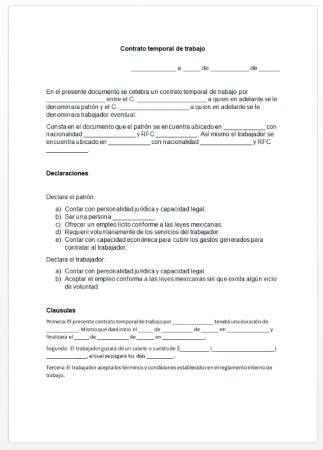 Como Elaborar Un Contrato De Trabajo Fioricet