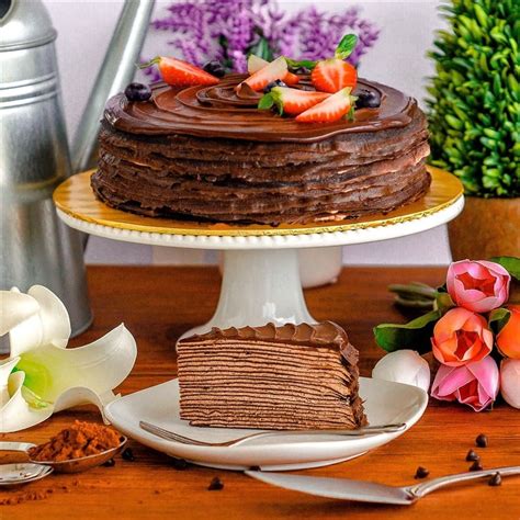 Chocolate Mille Crepe Authentic French Crepe Cake