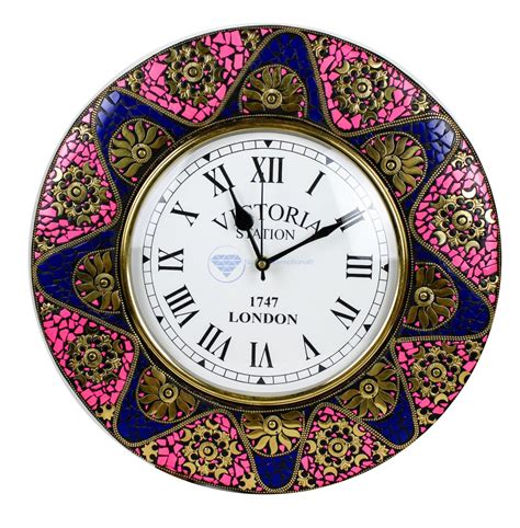 16″ Beautiful Contemporary Pink Time Clock Nagina International