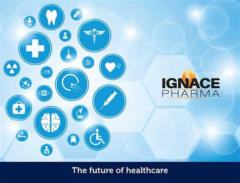 The Future Of Healthcare Is Here In This Blue Background With Icons And