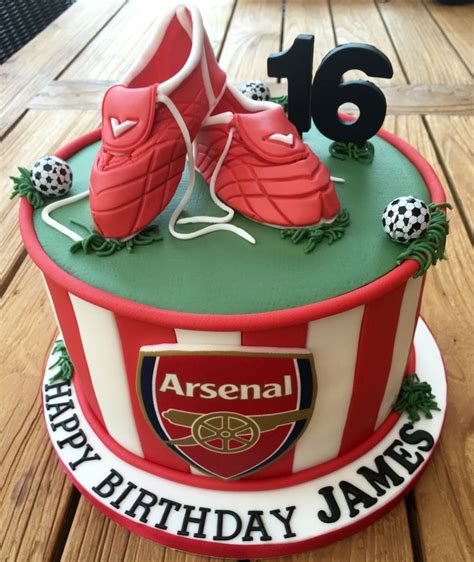 I wish u a very happpy birthday. Arsenal Football Birthday Cake | Football birthday cake ...