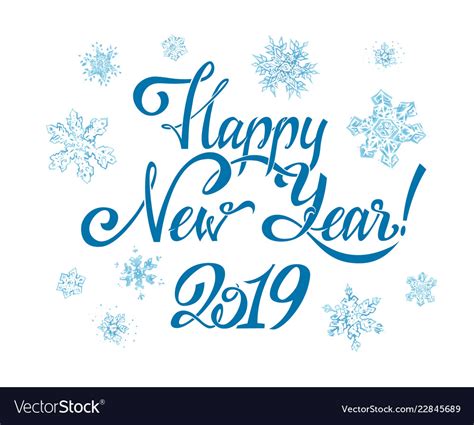 New year greeting cards images. Happy new year 2019 greeting card design Vector Image