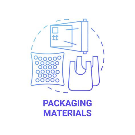 Packaging Materials Blue Gradient Concept Icon Notion Logo Management