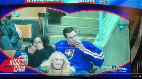 Watch A Hockey Fan Smooch His Beer Instead Of His Girlfriend On A