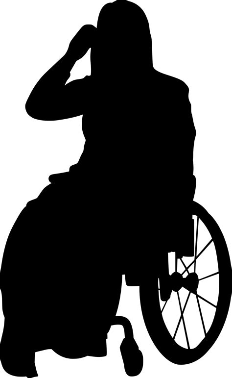 9 Handicap Disabled Wheelchair Silhouette (PNG Transparent) | OnlyGFX.com