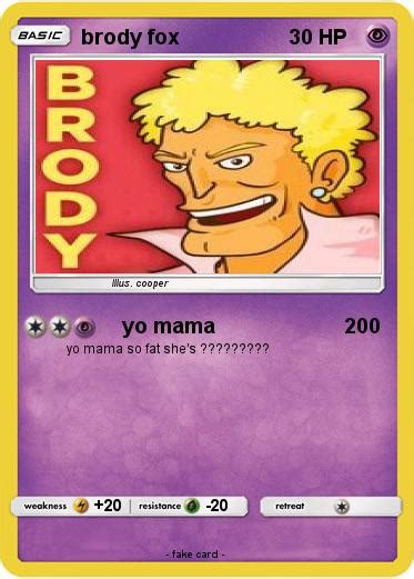 Pokémon Brody Fox Yo Mama My Pokemon Card
