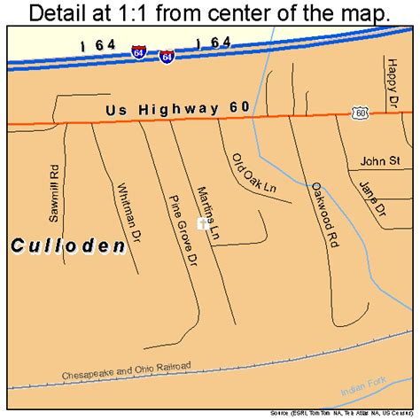 Culloden West Virginia Street Map 5419516
