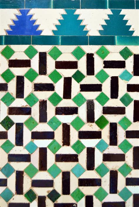 Tiles Of Alcazar Seville Al Andalus Arab Pattern Decoration Stock