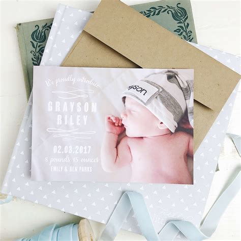 Classic Trends Of Baby Birth Announcement Cards Terris Little Haven
