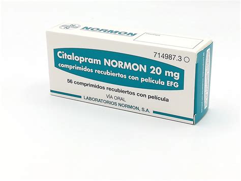citalopram normon 20 mg comprimidos recubiertos con pelicula efg 56 comprimidos precio 10 24€