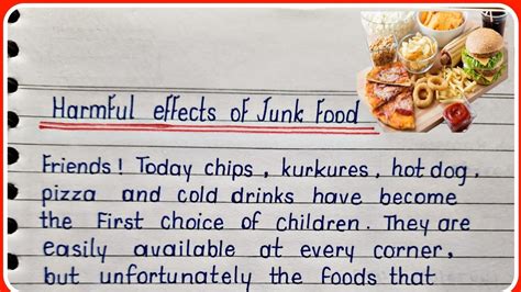 Short Paragraph On Junk Food Harmful Effects Of Junk Food Fast Food