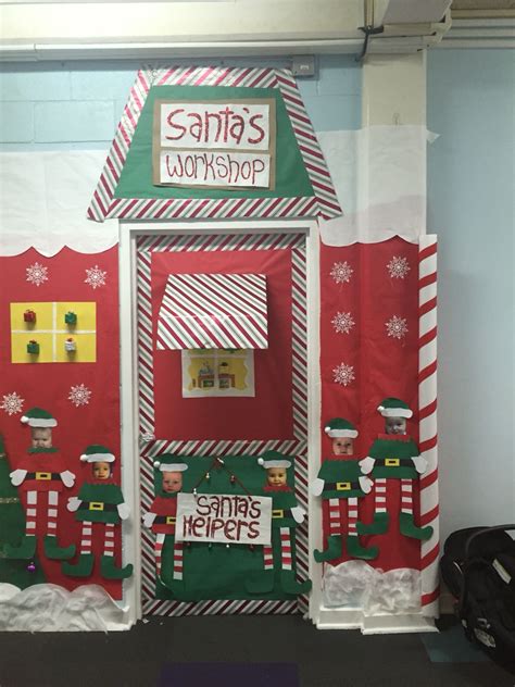 Santas Work Shop Christmas Door Decorations Classroom Christmas