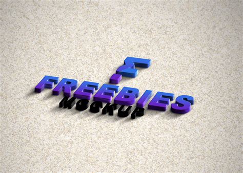 Freebies Plastic 3d Logo Mockup Freebies Mockup