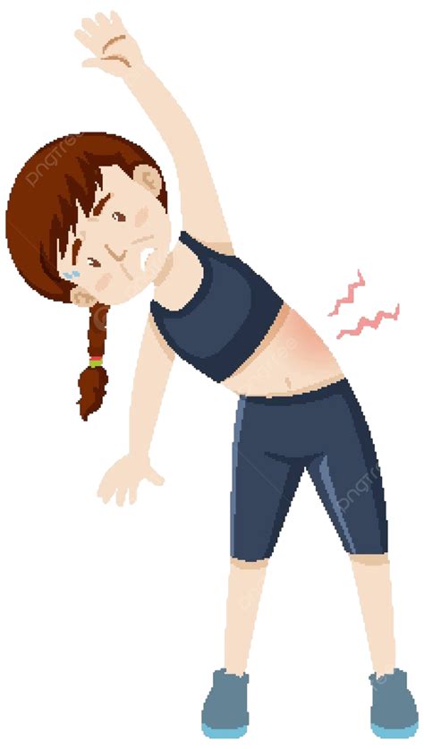 Woman Having Muscle Pain From Workout Living Healthcare Young Vector