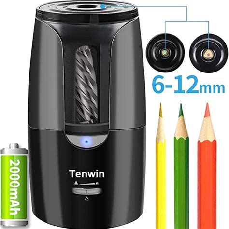 Tenwin Electric Pencil Sharpener Automatic Rotary Talbe Sharpeners For