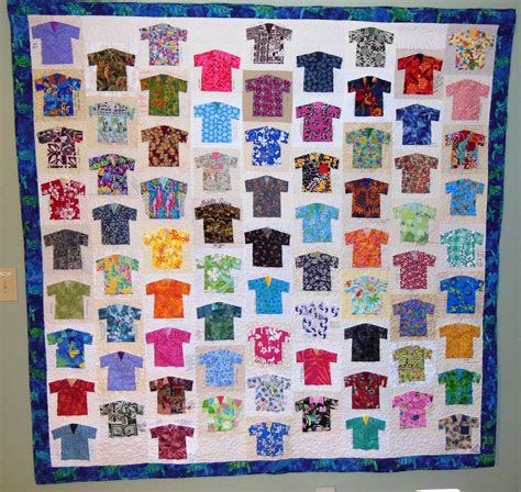 Hawaiian Shirt Quilt Memory Quilt Hawaiian Quilts Quilting Projects