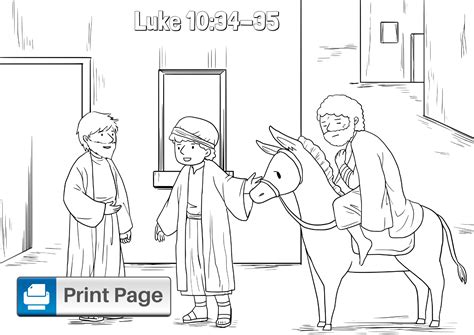Free Good Samaritan Coloring Pages for Kids (Printable PDFs) – ConnectUS