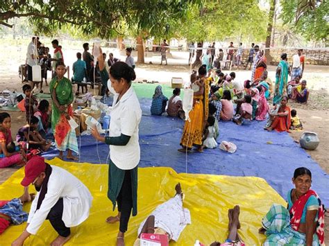 300 villagers were treated under the open sky villagers were dependent on sirha guniya in