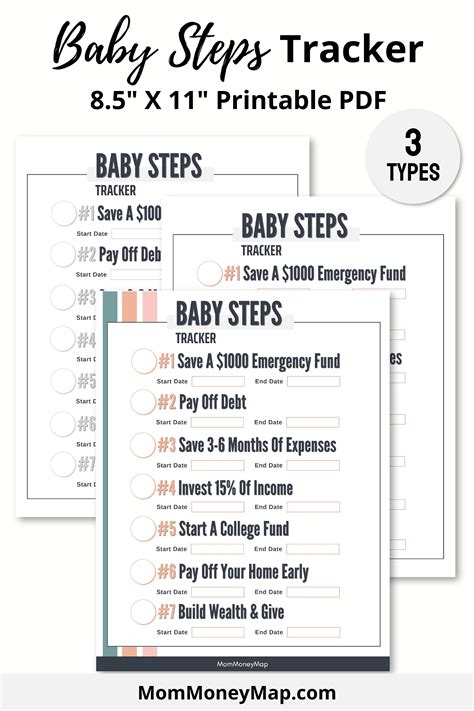 Dave Ramsey Baby Steps Tracker Steps 1 7 Printable Pdf Dave Ramsey