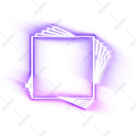 Oblique Many Square Neon Border Purple Light Effect Neon Neon Border