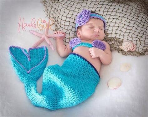 Ready To Ship Baby Mermaid Outfit By Chicagocrochet1 On Etsy Crochet