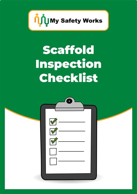 Scaffolding Inspection Checklist My Safety Works