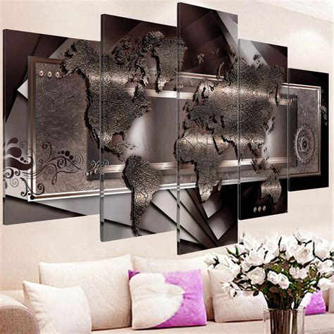 5 Panel Canvas Print Modern Picture Wall Art Decor Home