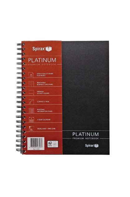 Spirax Notebook 400 Platinum Black A4 Spirax Online Themarket New