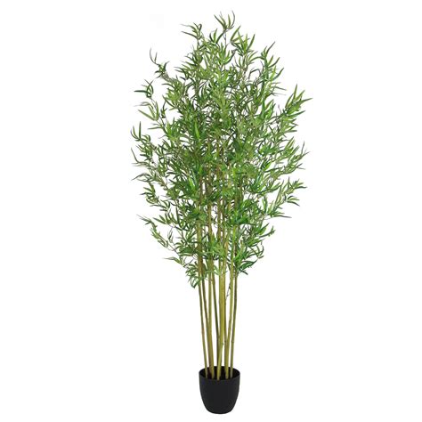 6ft Artificial Bamboo Tree In Black Pot Fake Bamboo Tree Etsy