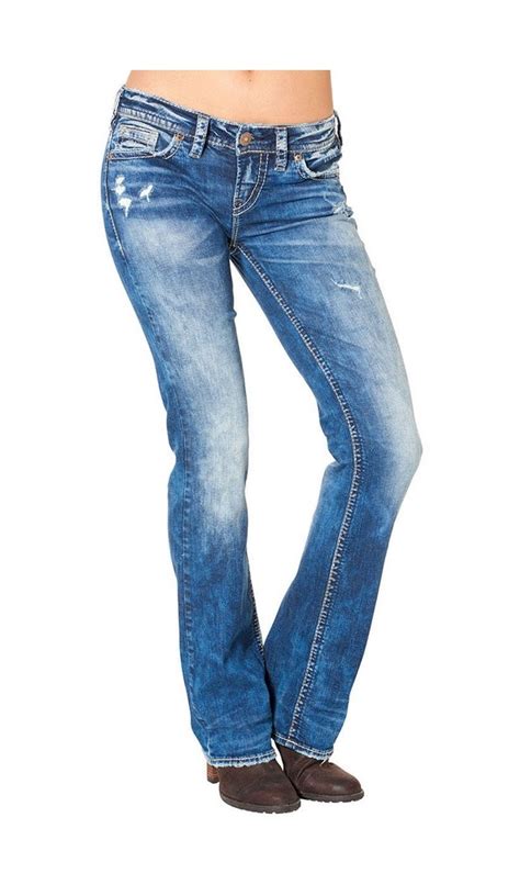 Silver Jeans Denim Womens Aiko Bootcut Dark Wash L SJL Walmart Com