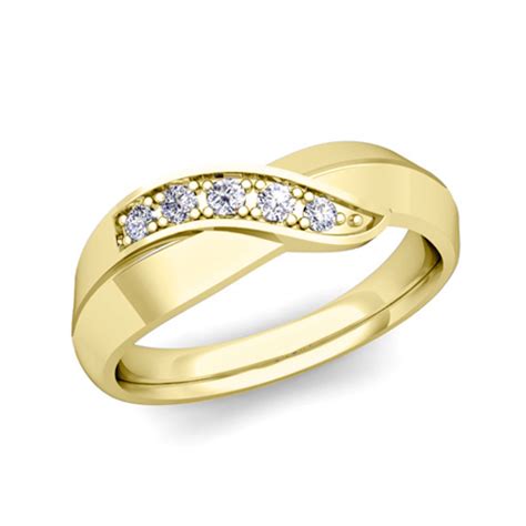 This eternity band features 4.28 carats of oval cut diamonds and is set in 18 karat white gold. His and Her Matching Wedding Bands 18k Gold Infinity ...
