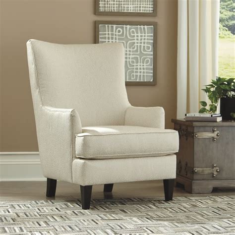 A boxy silhouette and slim yet sturdy legs lend the settee a modern appeal that suits the family room as well as the kids room. Paseo Vintage Casual Ivory Accent Chair, Signature Design by Ashley(Polyester) in 2020 | Accent ...