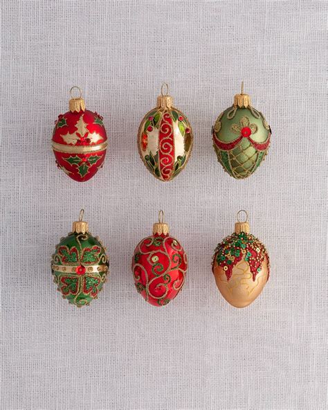 Mini Egg Glass Christmas Ornament Set Balsam Hill