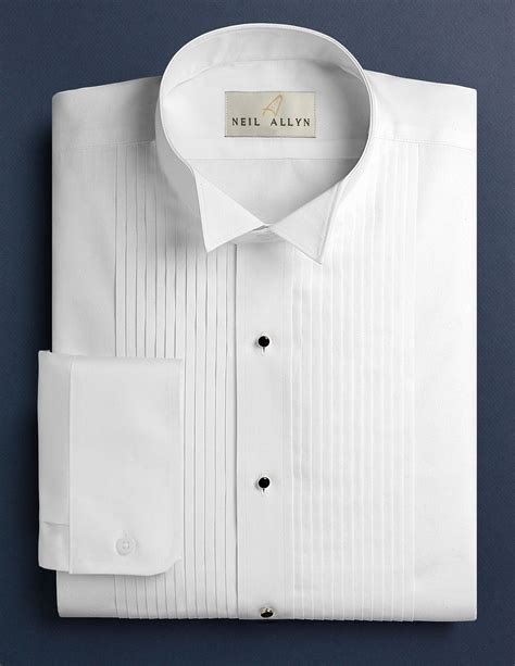Neil Allyn Mens Wing Collar 14 Pleats Formal Tuxedo Shirt M 32 33