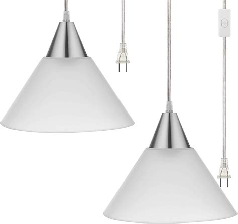 Dewenwils Plug In Pendant Light Hanging Light With 15ft