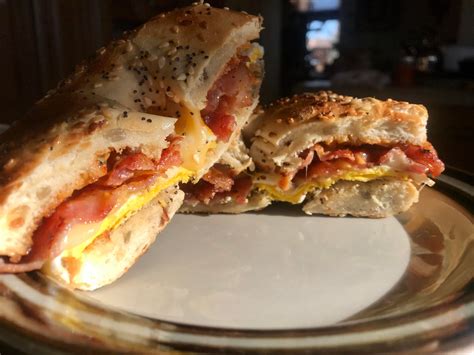 Bacon Egg And Cheese On Everything Bagel Eatsandwiches