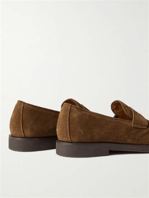 Officine Creative Opera Suede Penny Loafers Brown Officine Creative