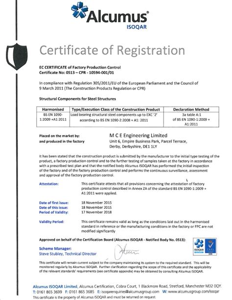 Bs En 1090 Ce Marking Accreditation Attained