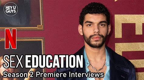 sex education season 2 premiere interview sami outalbali youtube