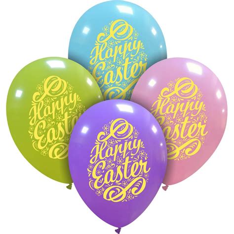 12” Happy Easter Egg Colorful Balloons 25 Count Us Party Co