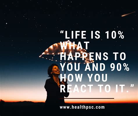 Life Is 10 What Happens To You And 90 How You React To It R