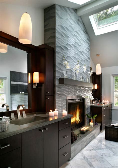 Impressive Interior Designs Modern Fireplace Tile Ideas