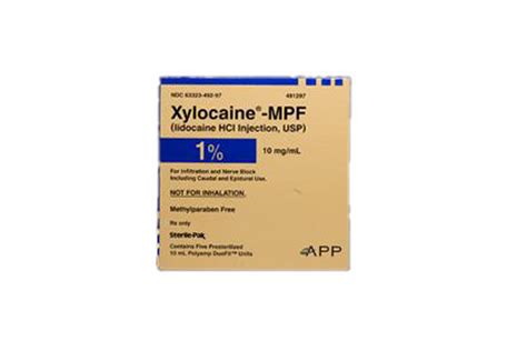 Fresenius Usa Xylocaine Mpf Lidocaine Hcl 1 10 Mgml 10 Ml 5bx