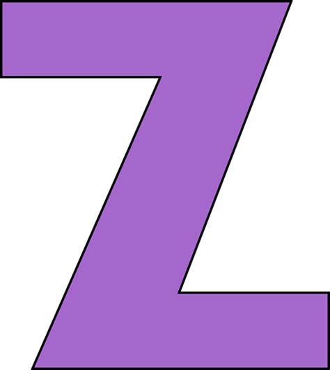 Z Purple Letter Z Clip Art Image Large Purple Capital Letter Z