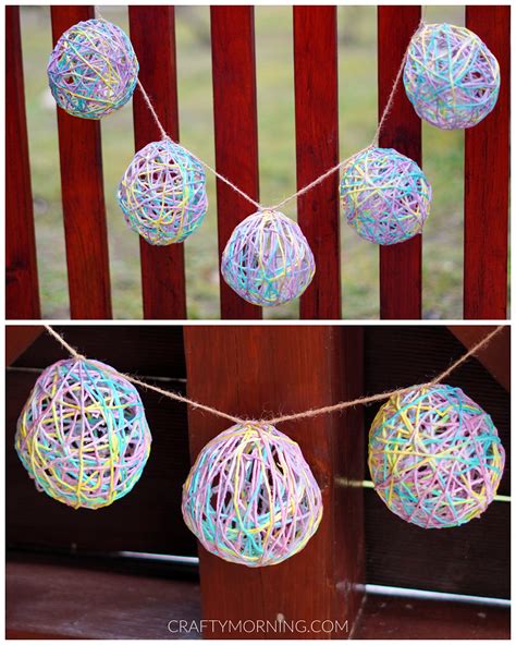 How To Make Balloon Yarn Easter Eggs Crafty Morning