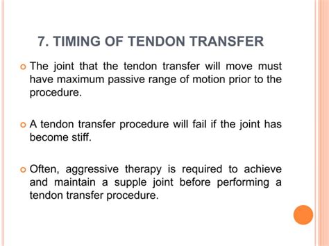 Indications And Principles Of Tendon Transfer