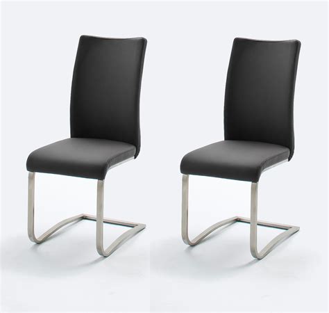 Suche nach allen produkten, herstellern und händlern von freischwinger: 2 x Stuhl Arco Schwarz Freischwinger Leder