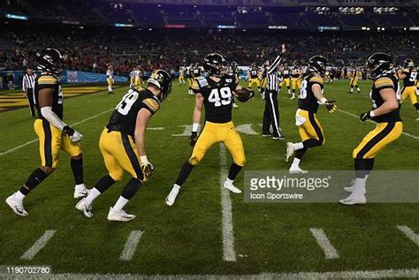 Iowa Hawkeyes Linebacker Nick Niemann Reacts On The Field After News