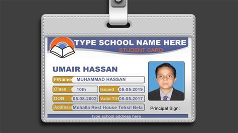 How To Design Id Card In Photoshop Psd Free Download Youtube